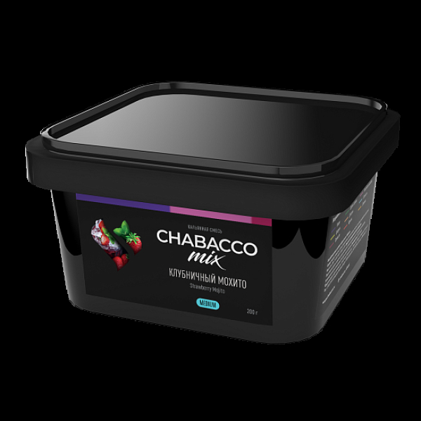 Бестабачная смесь Chabacco Mix Strawberry Mojito Клубничный Мохито  Medium 200 грамм в Калининграде