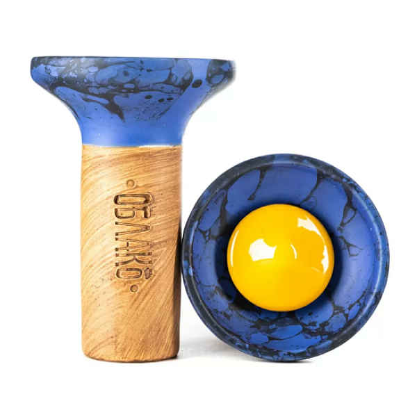 Чаша Облако Flow Yellow On Blue Black Marble в Калининграде