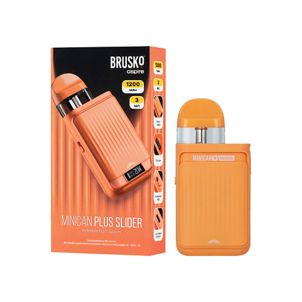 POD-система Brusko Minican      Plus Slider Оранжевый в Калининграде