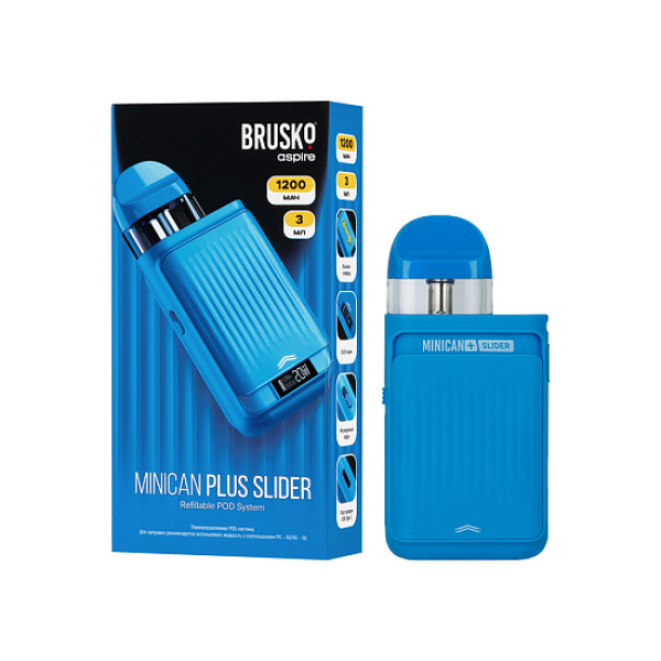 POD-система Brusko Minican      Plus Slider Синий в Калининграде