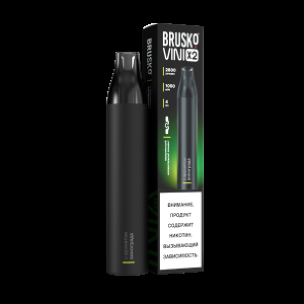 Электронка Brusko Vini X2 Виноград 2800 затяжек в Калининграде