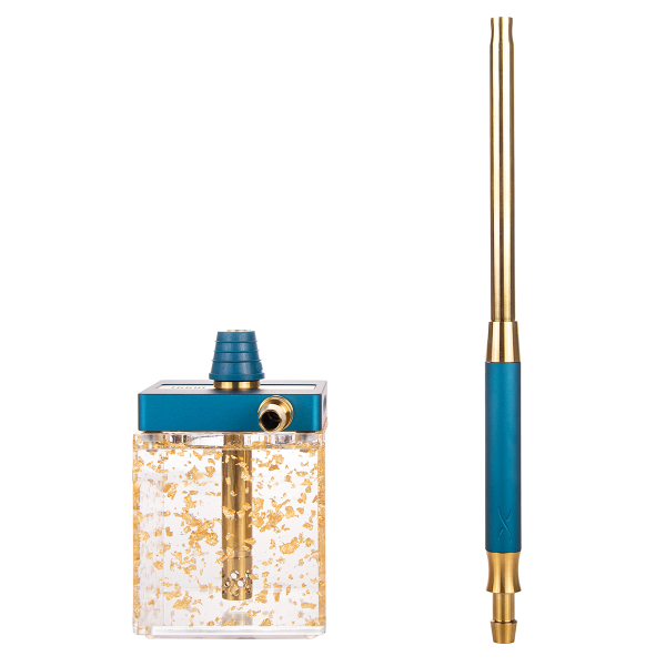 Кальян Hoob Subatom Marine Blue X Gold | Cube Mini Gold в Калининграде