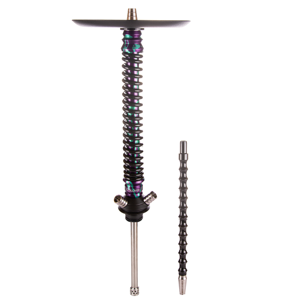Кальян Mamay Customs Coilover Большой  Пурпурный/бирюзовый Сплеш Чёрный в Калининграде