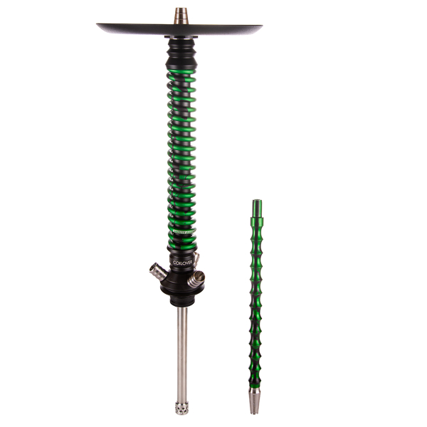 Кальян Mamay Customs Coilover Большой  Черный Зелёный Сплеш в Калининграде