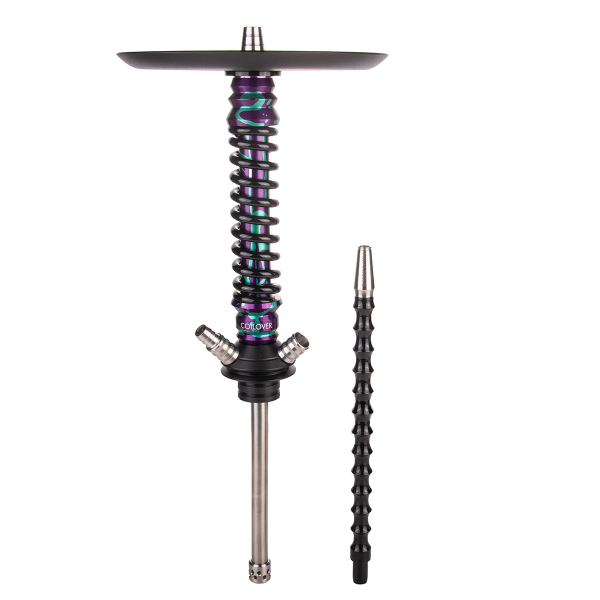Кальян Mamay Customs Coilover Mini  Фиолетово Бирюзовый Сплеш Чёрный в Калининграде