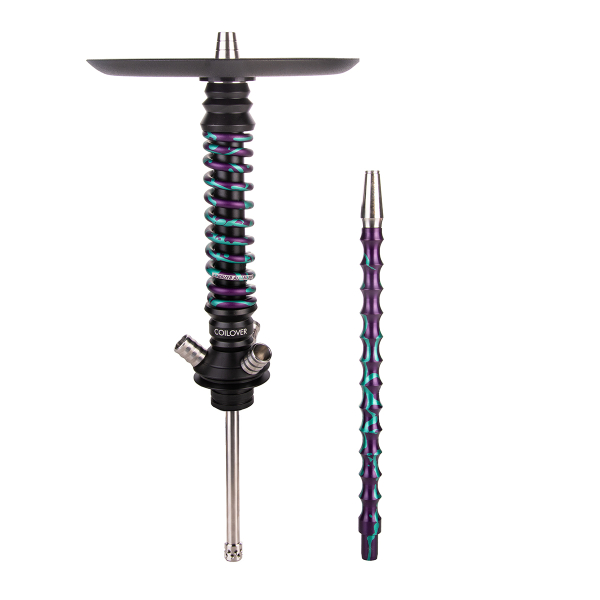 Кальян Mamay Customs Coilover Mini  Чёрный Фиолетовый/бирюзовый Сплеш в Калининграде