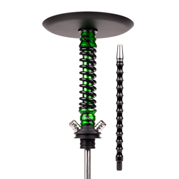 Кальян Mamay Customs Coilovers Mini Anod Green Splash Черный Глянец в Калининграде
