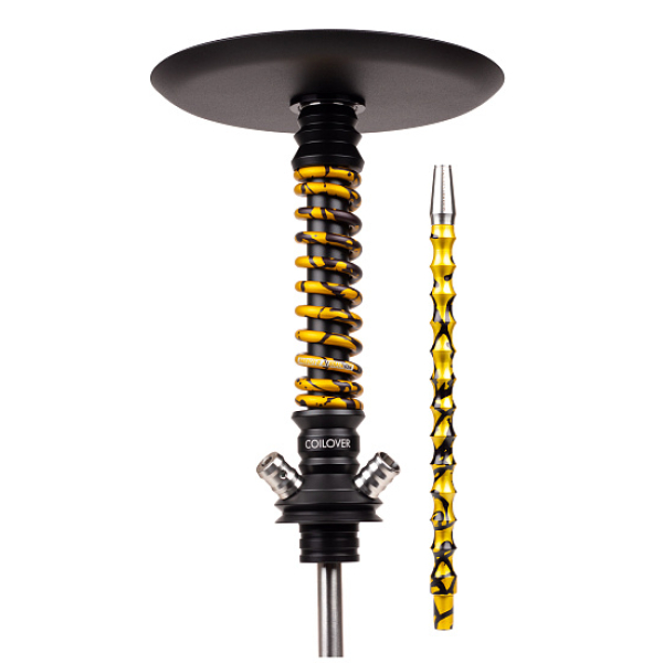 Кальян Mamay Customs Coilovers Mini Anod Черный Матовый Gold Splash в Калининграде